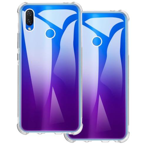 UOGNADGD 2-Pack TPU Case Compatible with Huawei Nova 3i Phone Cover - Shockproof Flexible Protective Accessories with Precise Cutouts (Clear)