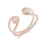 CiNily Pink Fire Opal Pink Topaz CZ Women Jewelry Gemstone Rose Gold Plated Ring Size 5-13