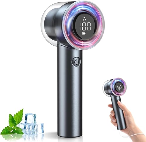 Dancial Ventilador Turbo Portátil de Mano, 5000mAh Ventilador de alta Velocidad,3 en 1 Ventiladores...