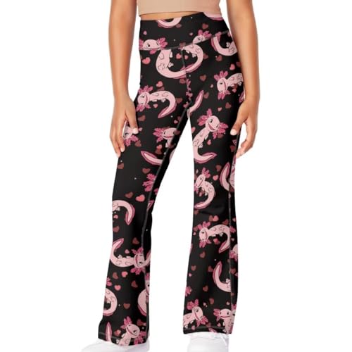 Image of Girls Flare Leggings 5-14T Cute Bell Bottoms for Girl Yoga Pants for Gym