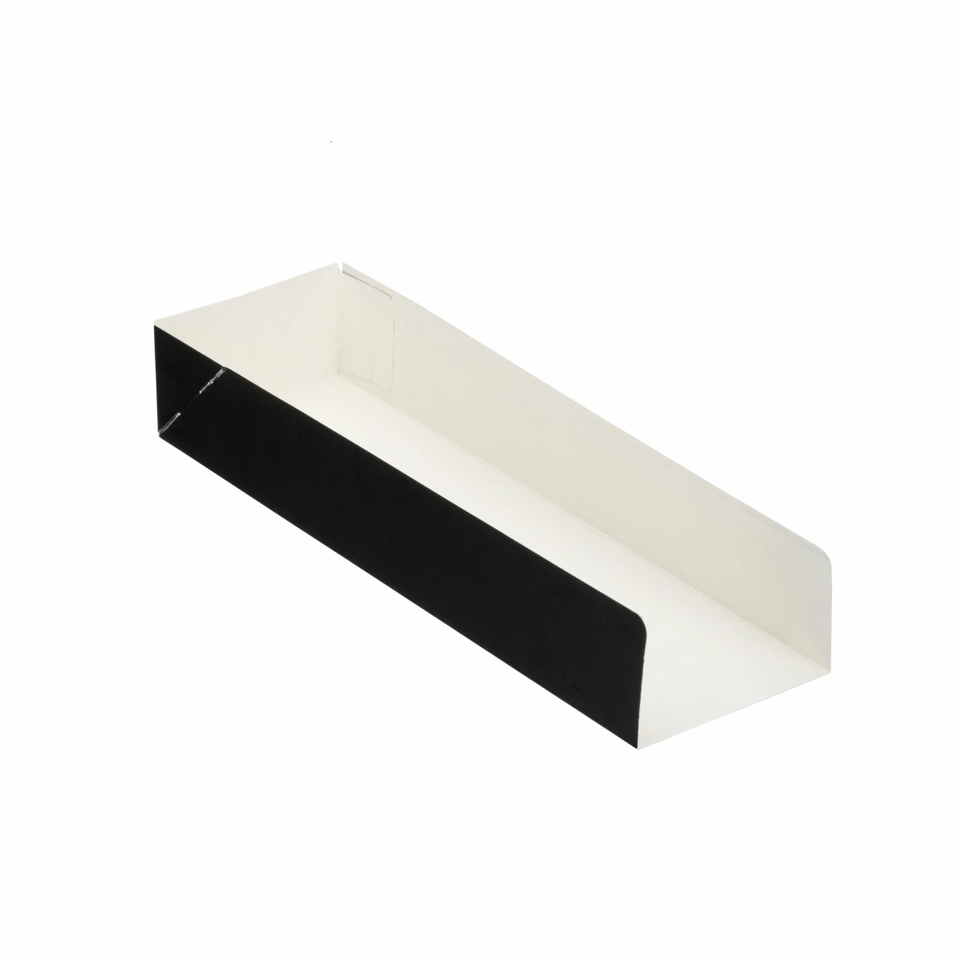Cake & Party Black And White Black Hot Dog Holder Disposable Takeaway Bbq Compostable Recyclable Cardboard Sausage Roll Sub Sandwich Holders Fast Food Packaging Box Serving Tray Container (50)