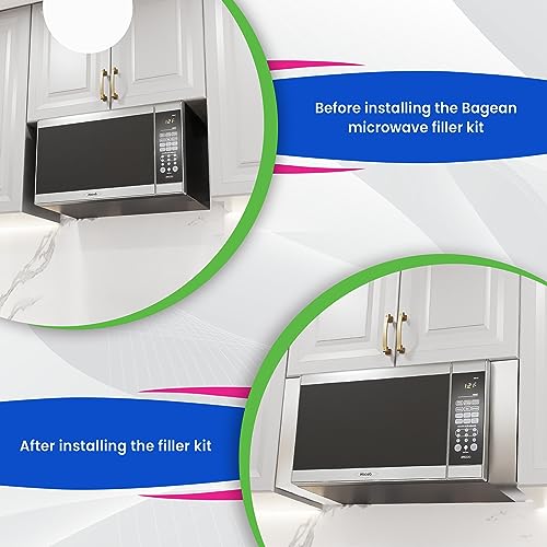 Microwave Filler Kit 2.95” Wide Stainless Steel Microwave Trim Kit Replaces W10164745 Whirlpool Microwave Trim Kit - Fits All Microwave Brands - Fills Over the Range Oven Cabinet Gap - 17.25” H x - Thumbnail 6