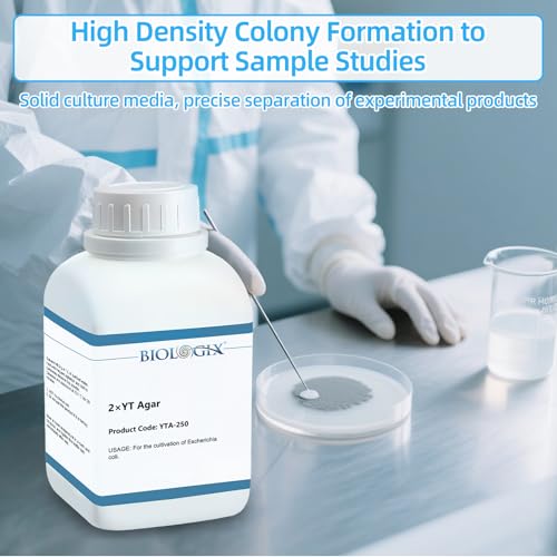 Image of 2xYT Agar Medium, Powder Culture Media with Tryptone, Yeast Extract, Sodium Chloride & Agar, Media Powder for for E. coli Growth, Lab Bacterial Culture Medium, 250g /Bottle, 10 Bottles /Case