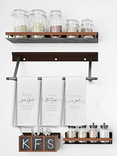 Tunw Christian Bible Verse Scripture Soft And Absorbent Kitchen Towels Dishcloth,Inspirational Quote Christian Hand Towels Dish Towels 16″×24″Set Of 3,Gifts For Christian Women Faith Teen Girls Mom #TOP2