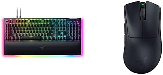Razer BlackWidow V4 Pro Wired Mechanical Gaming Keyboard & DeathAdder V3 Pro Wireless Gaming Mouse: 63g Ultra Lightweight - Focus Pro 30K Optical Sensor - Black