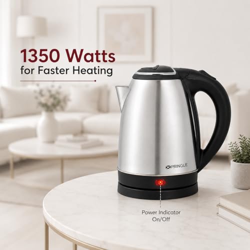 Image of Pringle Cordless Electric Kettle | Superfast Boiling | 1.5 Litres | EK-600 Dlx *Hero, Multicolour