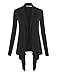 LL WSK849 Womens Off-Duty Open Front Cardigan XXXL BLACK
