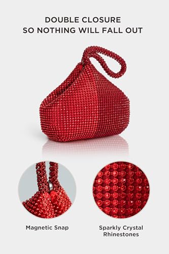 Image of BABEYOND Women's Rhinestone Clutch Evening Bags Sparkly Glitter Triangle Purse for 1920s Party Prom Wedding