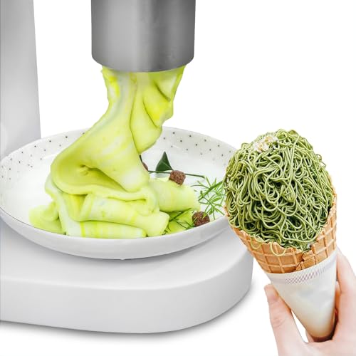 Eis- und Soft-Eis-Maschine, Kommerzielle Spaghetti-Eispresse 28-30 L/Std, Gelato-Maschine mit 4 Formen, Eisnudel-Hersteller – Bild 5