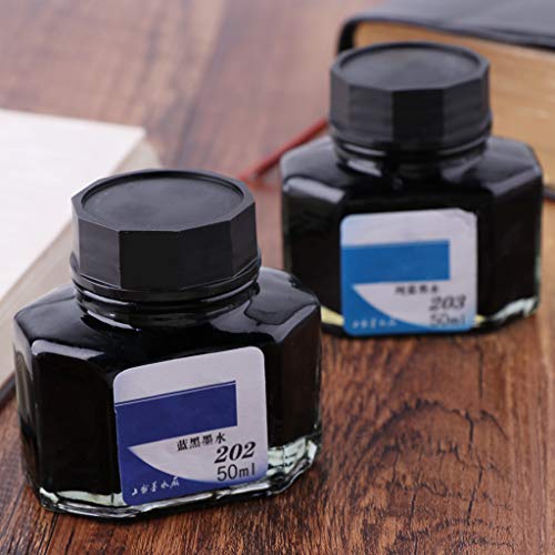 50Ml Bottled Glass Smooth Writing Fountain Pen Ink Refill School Student Station #TOP6