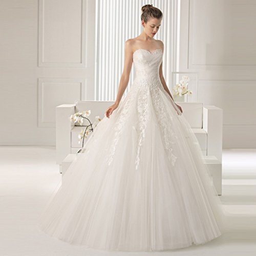 Robe de mariée princesse de taille M à épaules dénudées
