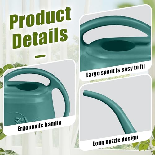 Image of Plastic Watering Can - 1 /2 Gallon - Green | With Long Spout for Watering-Home Indoor and Outdoor Garden