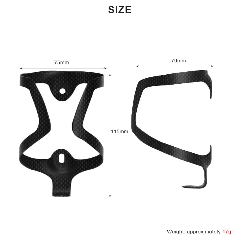 Flaschenhalter Fahrrad Fahrrad-Flaschenhalter, 3K Vollcarbon, Ultraleicht, Flaschenhalter for Rennräder, Mattschwarz, MTB-Getränkeregal, Fahrradzubehör Fahrrad Flaschenhalter(Matte 2PCS)