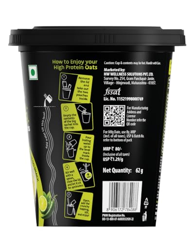 Image of True Elements Thai Zing Protein Oats 62g - High Protein Instant Oat | Savoury Oats Cup | Healthy Ready-to-Eat Meal