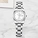 MASTOP Women's Classic Fashion Silver Stainless Steel Watches Waterproof Date Luminous Lady Dress Wrist Watch (8824 Silver)