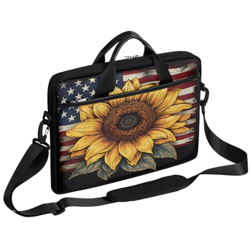 Maletín para laptop con diseño bandera americana 15 pulgadas miniatura 1