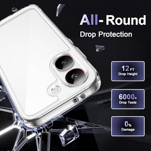 Image of Case for Xiaomi Poco X8 Pro, Military Grade Drop Protection Phone Case, Yellowing Resistant, Anti-Scratch Hard PC Back, Shockproof Hard Ultra-Thin Protective Cover, Clear