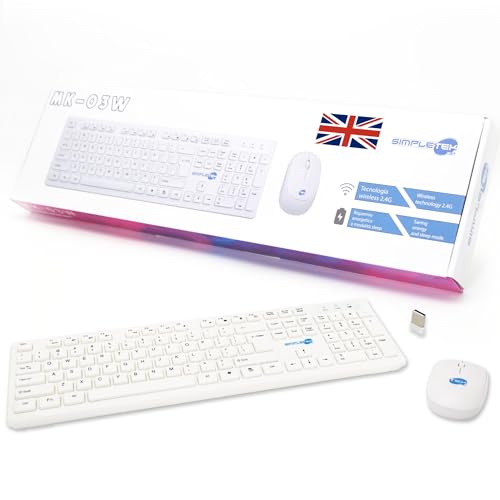 Clavier sans fil 2,4 G avec pavé numérique et souris ergonomique