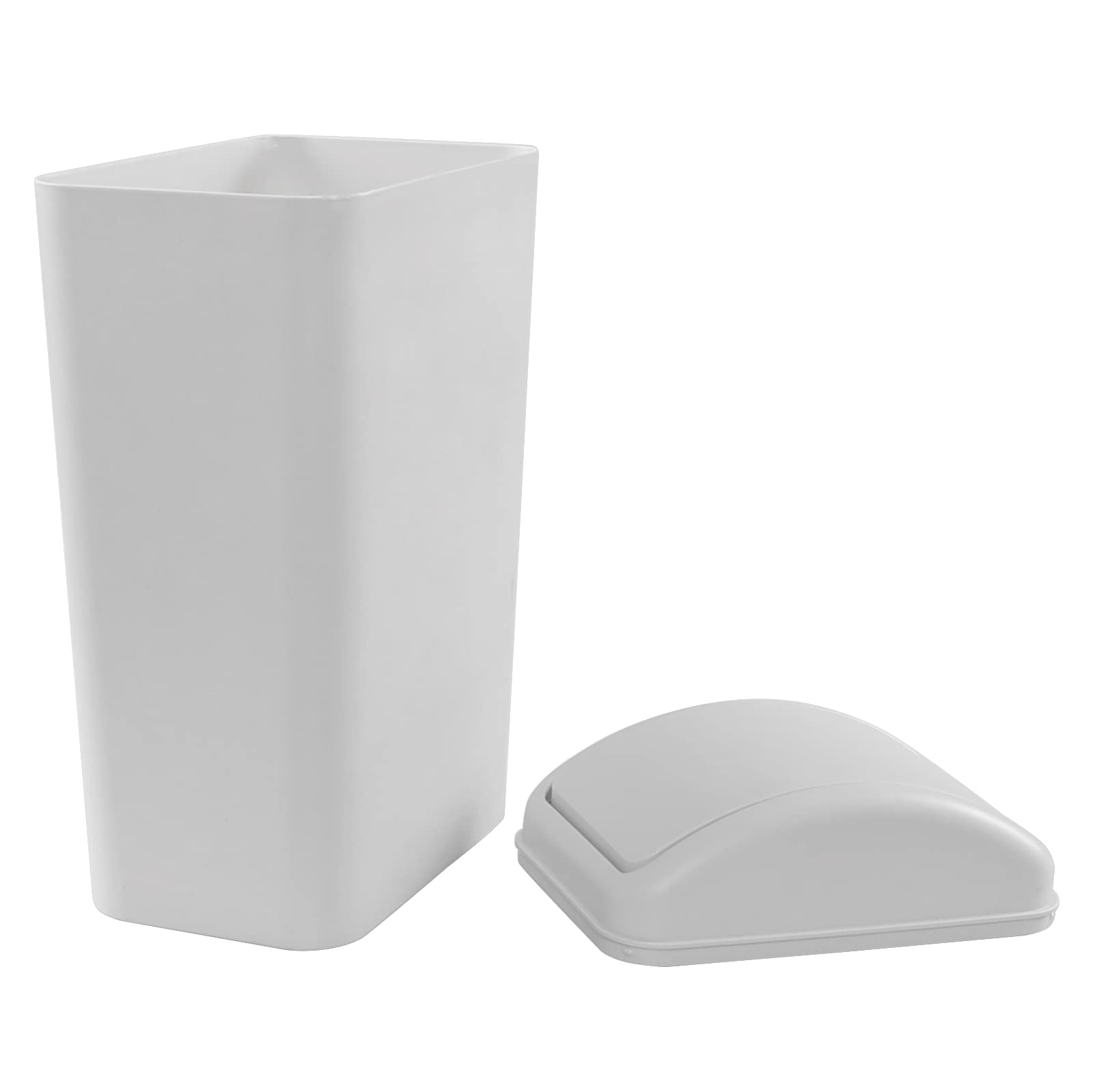 Hespapa Pattumiera in Plastica, 14 L, Grigio Plastica Pattumiera Secchio Basculante