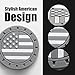 Car Cup Holder Coasters 4 Pack - American Flag 2.75 Inch Anti Slip Shockproof Drink Mat - Vehicle Interior Decor Accessories Grey
