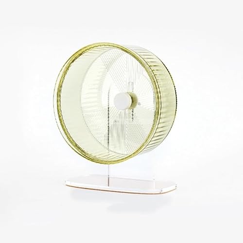 YMZJハムスター回し車 静音 キャンディホイール 走りやすい 可愛い サイレントホイール 安定 大直径 ストレス解消 ゴールデンハムスター キンクマ 小動物に対応 イエロー 17cm (17cm,グリーン)