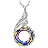 Kate Lynn “Rise From the Ashes Phoenix Necklace Made with Crystals from Austria, 18″+2” Necklace, Packaged with Jewelry Box, Birthday Gift for Women, Symbol of Luck and Renewal