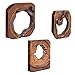 MY SWANKY HOME Natural Abstract Wood Slice Wall Art Set 6 Live Edge Open Panels Square Shape