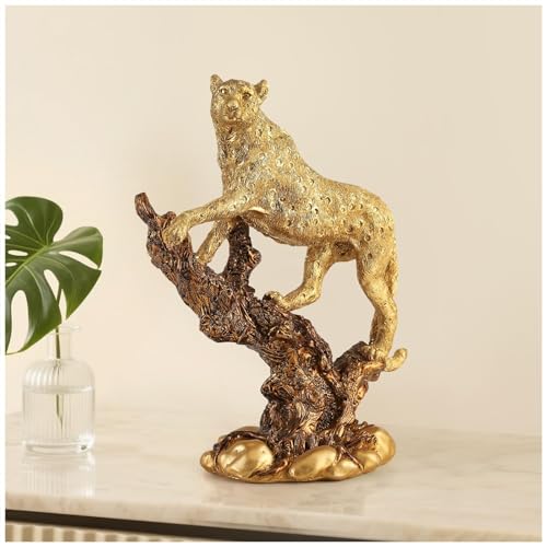 Estatua de Leopardo en Resina 11" para Decoración miniatura 1
