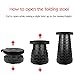 GaiGaiMall Portable Telescoping Stool Folding Camping Stool Seat for Fishing Hiking Traveling Outdoor Activities
