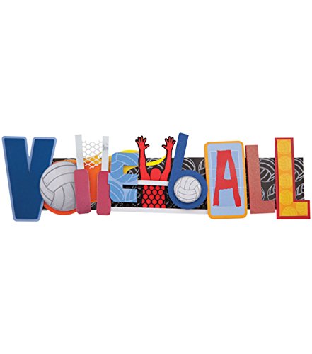 Karen Foster Design, Scrapbooking and Craft Embellishment Stacked Statement, Volleyball