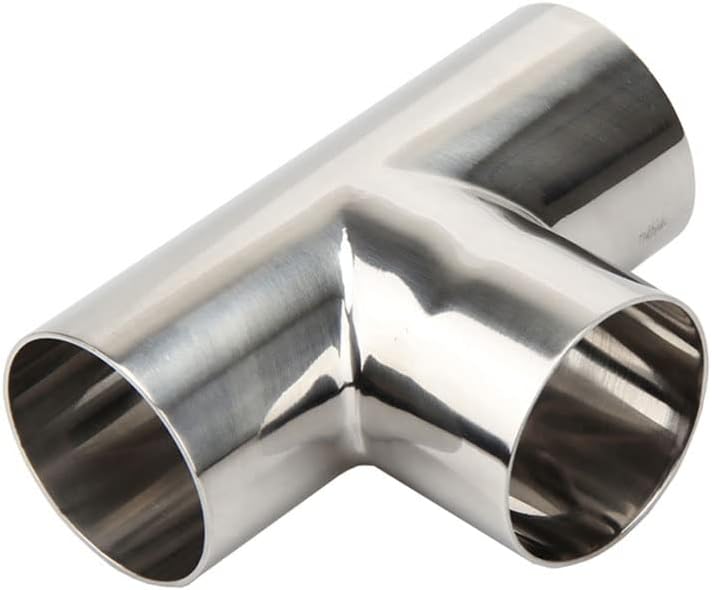 Weld in Sanitary Tee SS304 316 Stainless Steel Pipe Fitting 1pc (Color : SS304, Size : 38MM)
