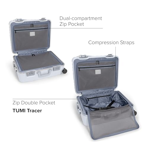 TUMI 19 Degree Frame Continental 4 Wheel Carry-On - Lightweight Suitcase - Hard Shell Luggage - 21.8" X 15.8" X 9.0" - Pearl3