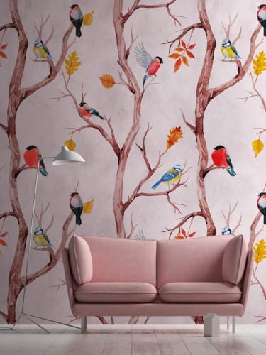 Livingwalls Cottage The Wall Non-Woven Wallpaper 1.59 m x 2.80 m Pink Brown Yellow Made in Germany 382301 382301 - Image 3