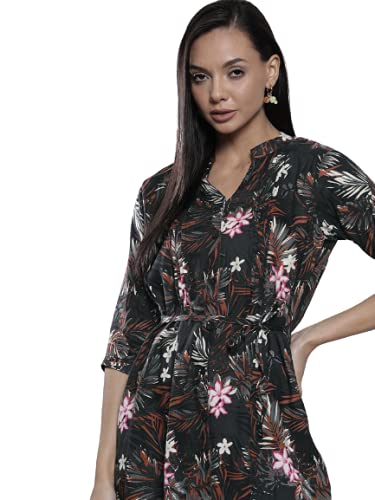 Image of One femme Women's Pleated Printed Tunic Shirt