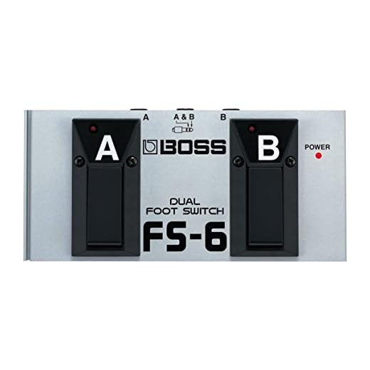 Conmutador de pedal BOSS FS-6 para control momentáneo y ON/OFF de los efectos de tu instrumento musical y más | Conmuta funciones con el pie | Compatible con guitarra | Teclado