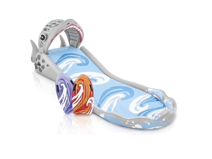 Toboggan géant 'Surf 'n Slide' Motif Requin 460x168x157cm