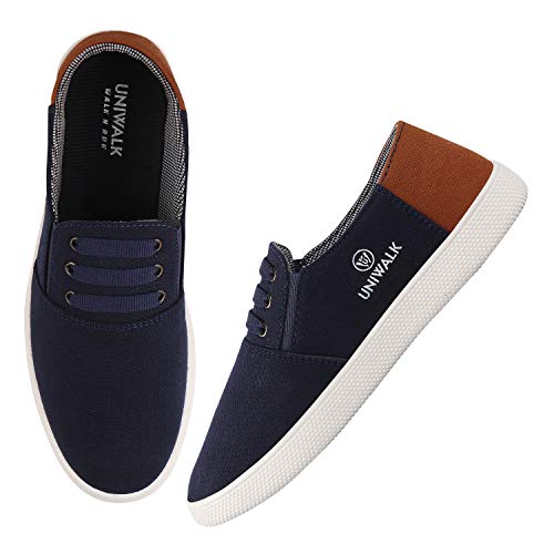 Buy Uniwalk Mens LZR1091 Blue Running & Walking Casual Shoes Combo for