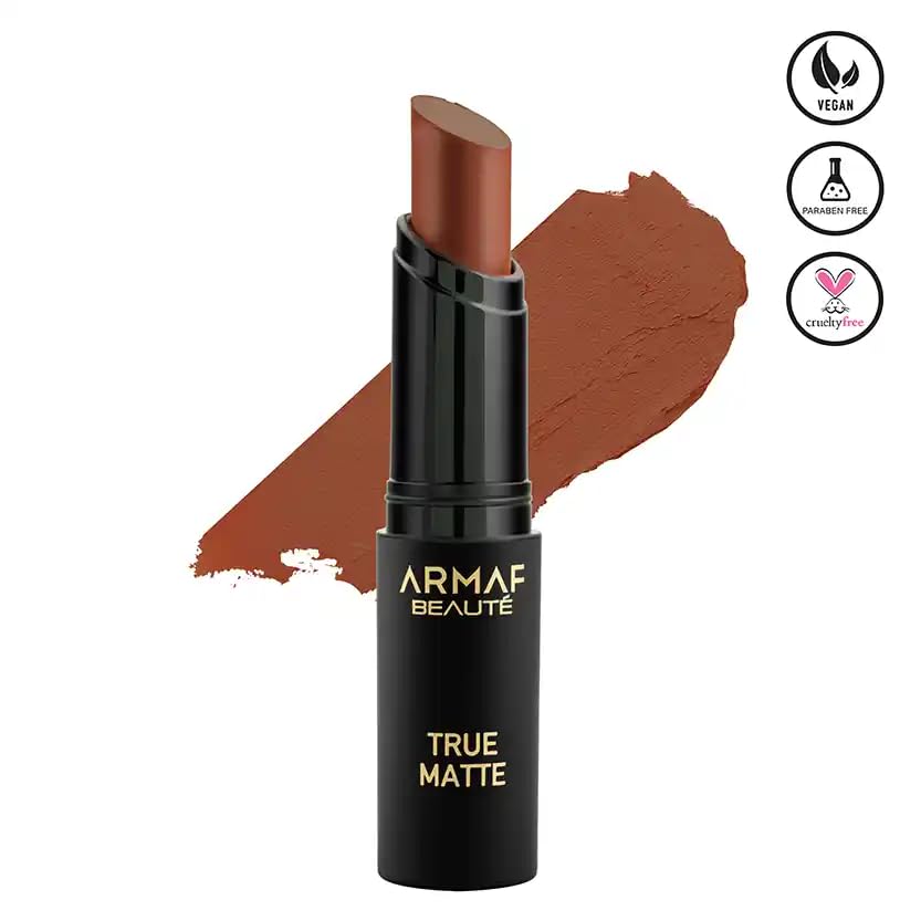 Image of Armaf Beaute True Matte Bullet Lipstick - Lipstick For Women, Long Lasting, 4ml / 0.13 fl.oz | (Schon, Lipstick)