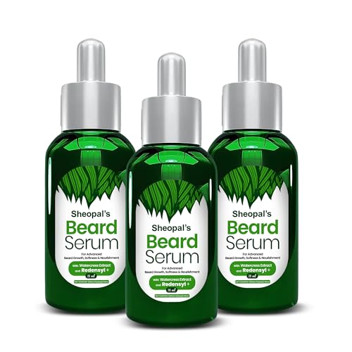 Image of Sheopals Beard Growth Serum for Men with 3X Redensyl - Fast Beard Growth Serum for Thicker, Fuller & Patchy Beard - Fills Beard Patches & Boosts Growth | Ultra-Light & Quick Absorbing - 35ml (3packs)