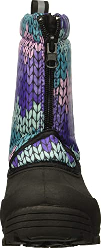 Northside Icicle Insulated Snow Boots for Girls and Boys - Toddler and Little Kid - with Washable EVA Insole, Shock Absorbing Outsole with Good Traction and a Front Zipper - Purple/Turquoise, 5 Big Kid (8-12 Years)2