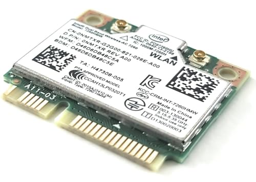 Intel Dual Band Wireless-AC 7260 Adaptateur réseau PCI Express Half Mini Card 802.11b/802.11a/802.11g/802.11n/802.11ac/Bluetooth 4.0 Le