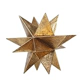Braxio Modern Style Indoor Home Decor - Resin Gold Multi-Angle Stars Abstract Geometric Sculpture for Living Room Office Desk Bookshelf Table Decor Home Decorations 7 * 7 * 6 Inch