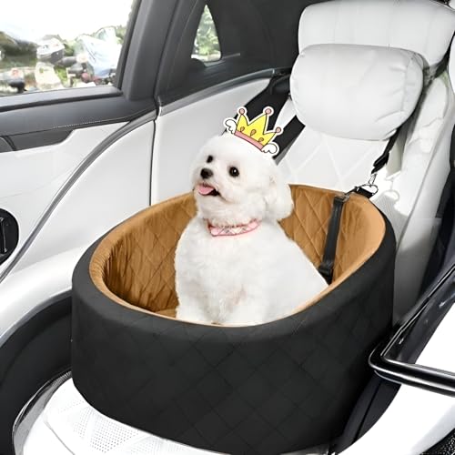 [pronala]犬 ドライブボックス ドライブベッド 車載ペットハウス 中型犬 小型犬用 助手席/後部座席対応 高反発クッション 飛び出し防止フェンス 洗濯機丸洗い可 室内ベッド兼用 ドライブ快適サポート