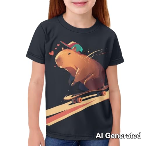 Image of Xhuibop Kids T Shirts for Boys Size 3-16 Girls Short Sleeve Sportswear Active Tops