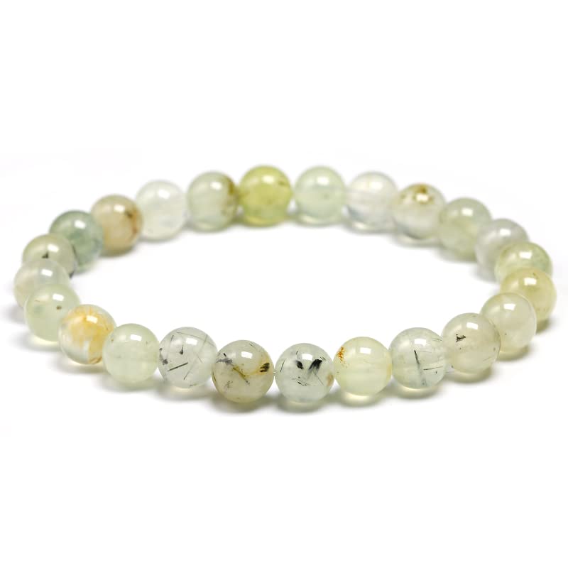 Bracelet en pierres de quartz rose et jadéite véritable - Finition perles rondes de 6 mm