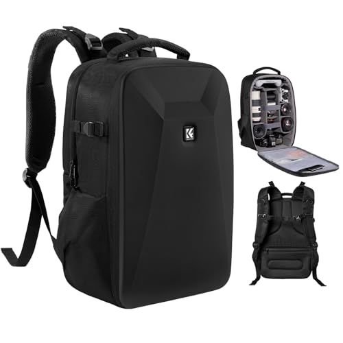 K&F Concept DSLR Camera Backpack, Large Hardshell Photography Camera Bag with 15-15.6 Inch Laptop...