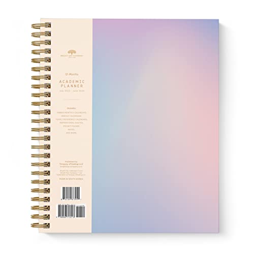 Academic Planner Yearly Monthly Weekly Daily Large Calendar Organizer By Bright Day Spiral Bound Dated Agenda Flexible Cover Notebook, June 2023 - July 2024, 9" X 7.5", Happy Planner Lavender Blush #TOP20