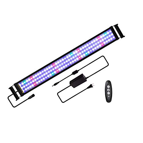 JOYHILL LED Aquarium Lights with Timer, Dimmable,Super Bright LEDs Fish Tank Light for Aquatic Reef Coral Plants,Full Spectrum for 36"-48" Tank
