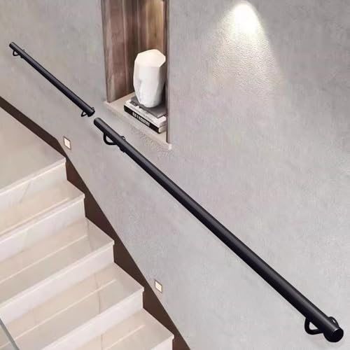 Rampe d'escalier en fer forgé 570cm, barre d'appui extérieure de sécurité - 2