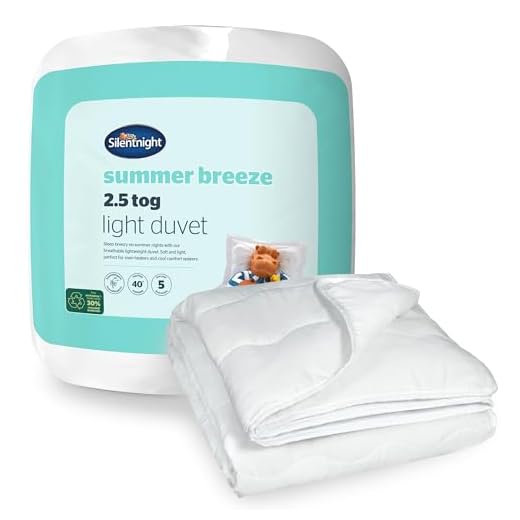 Silentnight Summer Breeze,Edredón de 2.5 tog, tamaño Super King, ligero, de bajo tog, ideal para noches cálidas y personas que duermen con calor, hipoalergénico y lavable a máquina, 260x220 cm
